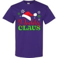 thumbnail image 3 of Inktastic Daddy Claus with Christmas Santa Hat and Snowflakes T-Shirt, 3 of 5