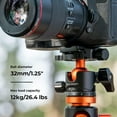thumbnail image 5 of K&F CONCEPT 32mm Metal Tripod Ball Head, 360 Degree Rotating Panoramic with 1/4 inch Quick Release Plate Bubble Level for Monopod Camera Camcorder 26.4lbs/12kg Load Capacity, 5 of 13