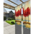thumbnail image 3 of nqOlkjepod Outdoor Curtains for Patio Waterproof, Autumn Leaves Outdoor Privacy Panels Grommet, Orange Sunrise Ombre Lake Reflection Blackout Outside Curtains for Porch/Cabana 54"x108", 2 Panels, 3 of 8