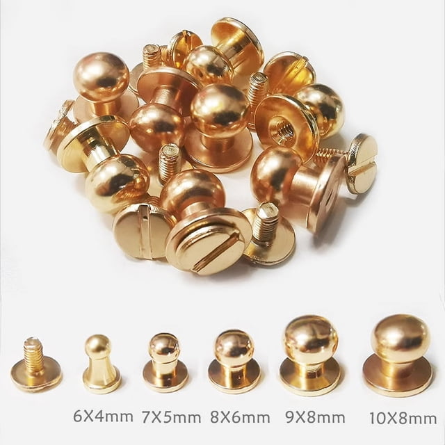 Remaches de bricolaje Cabeza de monje Tachuelas de cabeza redonda Accesorios para equipaje y zapatos 4 colores