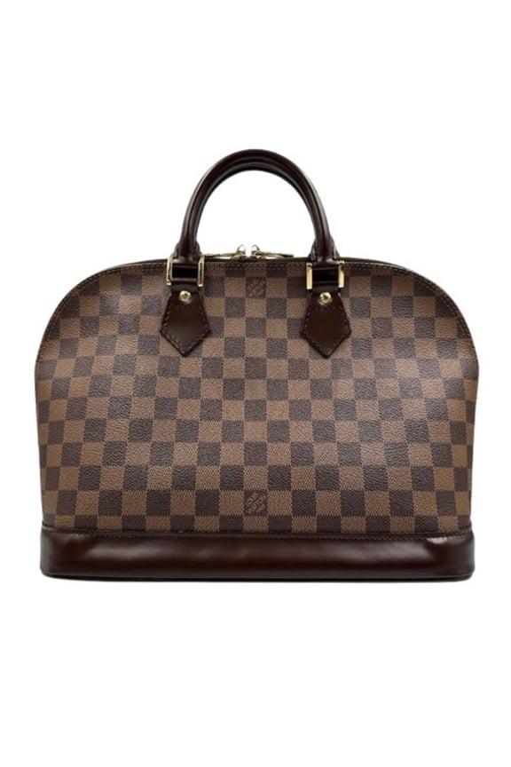 Pre-Owned Louis Vuitton Alma PM Damier Handbag, Brown, with Shoulder Strap