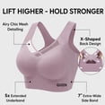 thumbnail image 4 of VISALY Women Seamless Wirefree Lifting Shaping Posture Corrector Bras Soft Padded Full Coverage T-Shirt Bra for Senior Comfy No Underwire Pull On Support High Impact Yoga Workout Bralette Beige L, 4 of 8