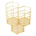 thumbnail image 1 of simhoa Porte-Stylo Creux Compartiments Fournitures Accessoires Organisateur de Bureau Or, 1 of 8