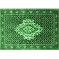 thumbnail image 1 of Ahgly Company Indoor Rectangle Medallion Emerald Green Traditional Area Rugs, 8' x 10', 1 of 4