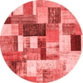 thumbnail image 1 of Ahgly Company Indoor Round Patchwork Red Transitional Area Rugs, 8' Round, 1 of 4