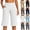 02# White, variant on Women's High Waist Wide Leg Capri Pants Stretchy Workout Yoga Trousers Casual Athletic Lounge Pants with Pockets & Side Slits Dark Gray XL