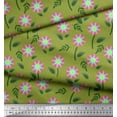 thumbnail image 3 of Soimoi Poly Georgette Fabric Leaves & Aster Floral Printed Craft Fabric by the Yard 52 Inch Wide, 3 of 3