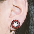thumbnail image 3 of BodyJewelryOnline Pair of Ear Plugs Screw Fit with a Clear Cz Star Shape and Multiple Small Red Gems Men Women, 3 of 6