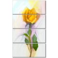 thumbnail image 2 of Design Art - Rose avec Peinture de Feuilles Vertes, 2 of 3