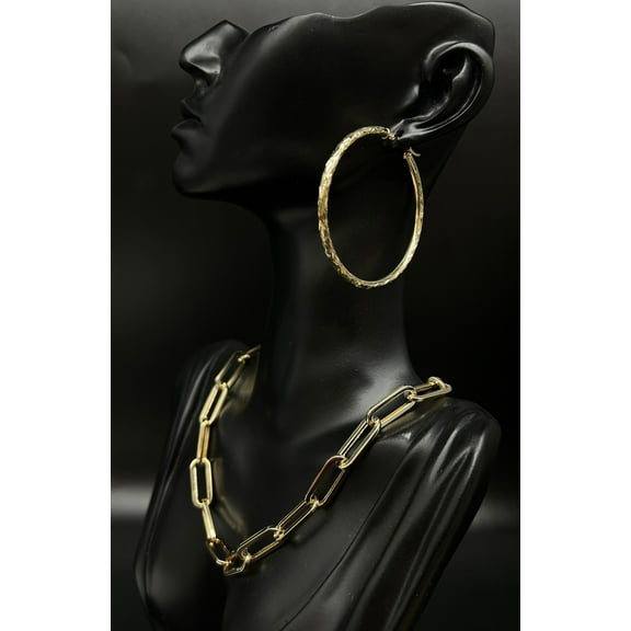 10k Real Yellow Gold Diamond Cut Hoop Earrings, 3mm Thickness, Shinny Gold Hoop Earrings,Mother's Day Gift (Size:20mm pair;)