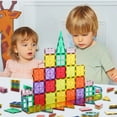 thumbnail image 2 of 108pcs Magnet Tiles Magna Award Winning Building Magnetic Toy with Bin, 2 of 6