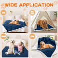 thumbnail image 4 of Dog Blankets for Small Dogs - Waterproof Cat Blanket Washable - Fleece Puppy Blanket, Soft Plush Reversible Throw Protector for Bed Couch Car Sofa, 27"X40", Navy Blue, 4 of 5