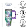 thumbnail image 3 of 30oz Snowflakes Tumbler with Lid Straw Leak Proof Stainless Steel Cup Holiday Coffee Water Bottle Gifts, 3 of 5