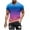 Mens T-Shirts Blue, variant on M-5X Plus Size T-Shirts for Men Big & Tall Short Sleeve Tshirts Shirts Casual Pullover Gradient Printed Comfort Basic Workout Tees Tops