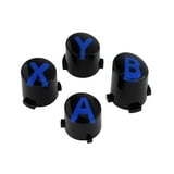 eXtremeRate Replacement Custom Three-Tone Black & Clear with Blue ...