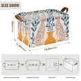 thumbnail image 7 of Yayeee Foldable Storage Basket for Shelves with Handles Set of 2 Waterproof Cloth Bins, Leopards Leaves, 7 of 7