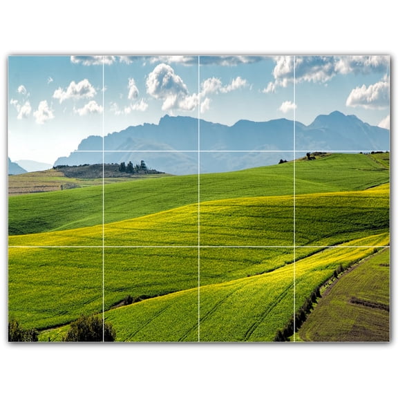 Picture-Tiles.com: Farm Ceramic Tile Wall Mural WAL500591-43L. 32"W x 24"H using (12) 8" x 8" Ceramic Tiles-Satin Finish