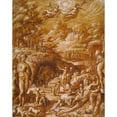 thumbnail image 2 of Jacopo Zucchi 15x18 Gold Ornate Wood Frame and Double Matted Museum Art Print Titled - The Age of Gold (1565), 2 of 4