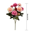 thumbnail image 3 of Ramo de flores artificiales Tela de seda de plástico Decoración floral Fiesta de bodas en casa Ramo de flores falsas, Rosa Kearding HA6961-02B, 3 of 6
