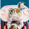 thumbnail image 2 of Lyellfe Set of 4 Stainless Steel Divided Plates, 3 Sections Unbreakable Dinner Plates, Cute Panda Shape Divided Plates for Picky Eaters, Lunch, Camping, 2 of 8
