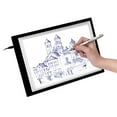 thumbnail image 1 of Mesa de dibujo LED A4 para animación y calcos, panel acrílico de 5mm con luz uniforme (1800-2300 LUX), incluye cable USB, ideal para artistas y diseñadores., 1 of 6