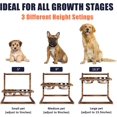 thumbnail image 4 of Sfugno Dog Food Bowls Raised Dog Bowl Stand Feeder Adjustable Elevated 3 Heights 5in 9in 13in with Stainless Steel Food Elevated Dog Bowls for Large Dogs and Cats, 4 of 6