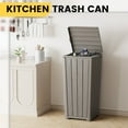 thumbnail image 6 of Bifanuo Outdoor Trash Can with Lid, Waterproof Resin Garbage Can with Tiered Lid, Outside Trash Bin for Patio, Kitchen, Backyard or Deck, 6 of 9