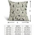 thumbnail image 3 of Fall Pillow Covers 16x16 Set of 2 Balck Pumpkin Autumn Themed Thanksgiving Harvest Print Decorative Throw Pillows Outdoor Pillowcase Farmhouse Linen Cushion Case Decor for Sofa Couch Bed, 3 of 6