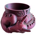 thumbnail image 1 of Fantasy Dragon Egg Yarn Bowl Ganchos de ganchillo Organizador de almacenamiento de hilo (Rojo Negro), 1 of 8