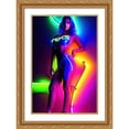 thumbnail image 2 of Stephen Chambers 17x24 Gold Ornate Wood Framed With Double Matting Wall Art Titled - Neon Venus 25, 2 of 6