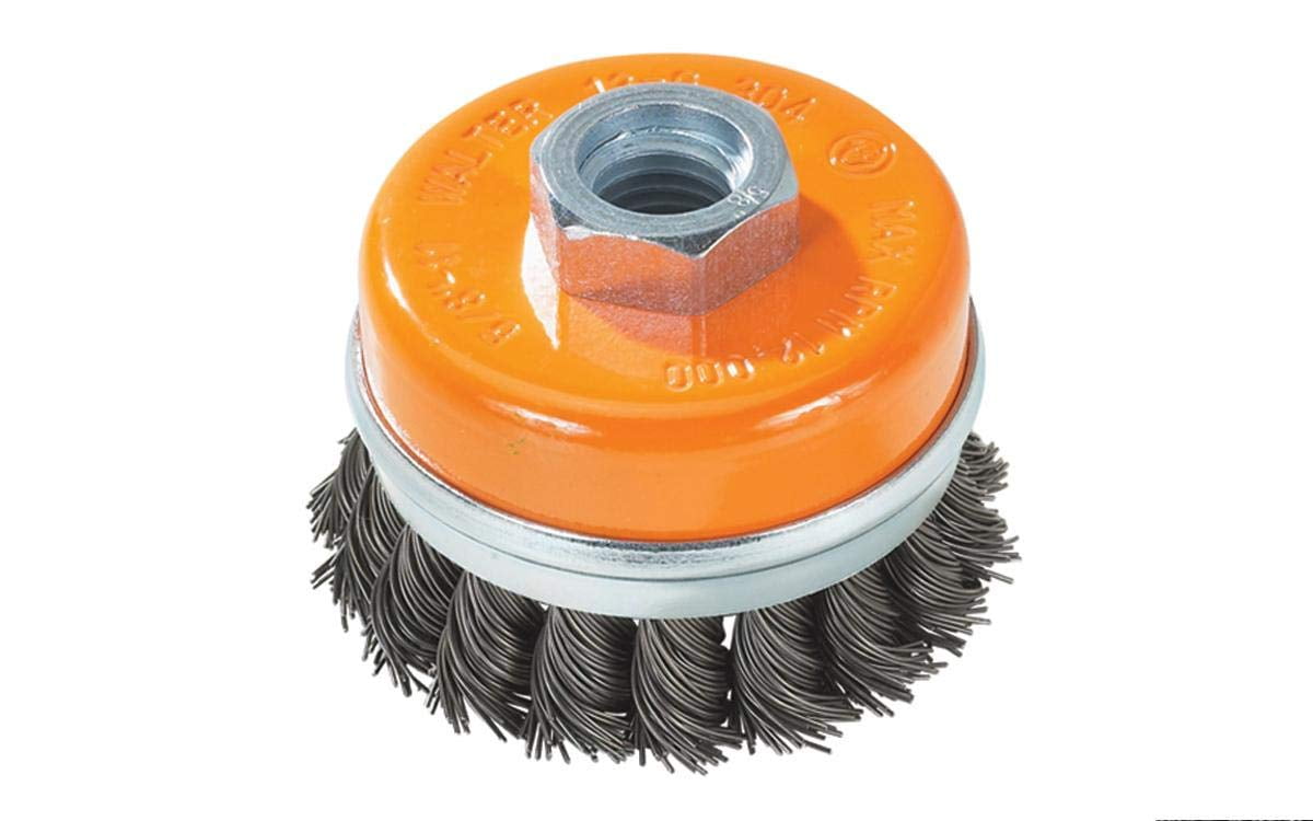 Walter 13G604 Knot Twisted Wire Cup Brush 6 in. Carbon Steel Brush