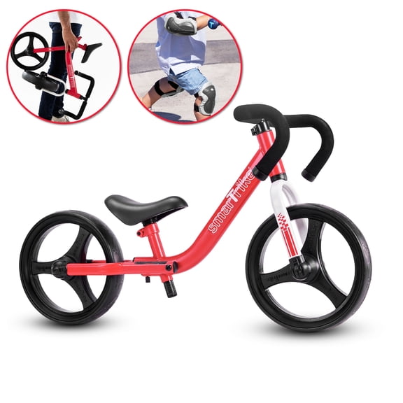 smarTrike Folding Balance Bike, safety gear included, 2 years  - Red