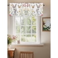 thumbnail image 2 of Spring Bunny Easter Valances for Windows, Rod Pocket Kitchen Valance Curtains - Soft & Washable Small Window Treatment for Living Room,&nbsp;Bathroom, Butterfly Flower Watercolor, 54x18inch, 2 of 9
