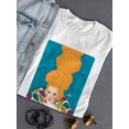 thumbnail image 3 of Pastell Blond Woman T-shirt Women's -Hulya Ozdemir Designs, Female Large, 3 of 4