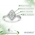 thumbnail image 4 of Vir Jewels 1/2 CTTW Lab Grown Diamond Ring in Sterling Silver Female Adult, 4 of 5