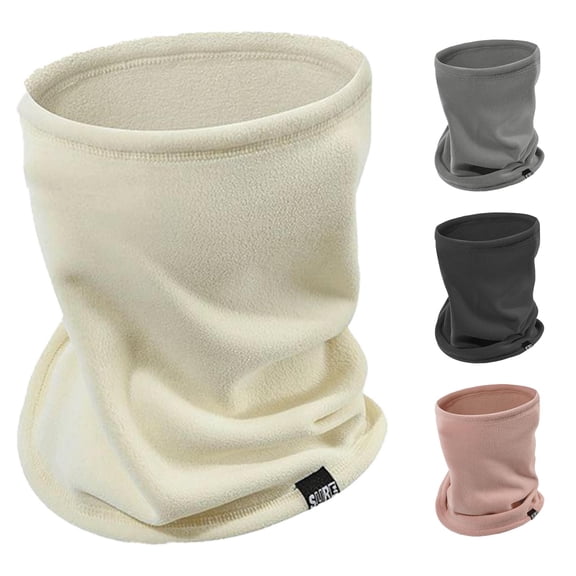 AWZXDE Winter Neck Gaiter Warmer Soft For Cold Weather Skiing Outdoor Sports Scarf Beige