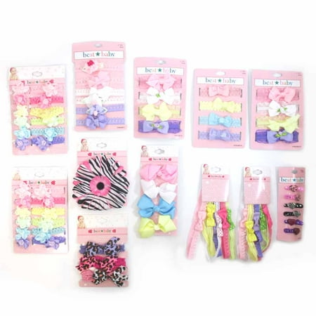 68 Pc Baby Girl Hair Bow Accessories Set Toddler Bow Headband Ribbon Barrette