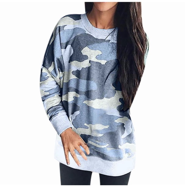 Camiseta de manga larga con cuello redondo para mujer, sudadera, blusa informal, Tops Pompotops gfhjh10073