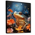 thumbnail image 2 of Designart "Frog Movement In Expressionism I" Frogs & Toads Floater Framed Wall Art Living Room, 2 of 5