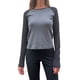 thumbnail image 1 of Txlixc Pullover de mujer, cuello redondo de contraste, manga de raglan larga, adecuado para la primavera y el otoño Txlixc moda, 1 of 3