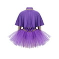 thumbnail image 5 of zdhoor Kids Girls Halloween Circus Trapeze Costume Sequins Ballet Dance Tutu Leotard Dress Purple 6, 5 of 7