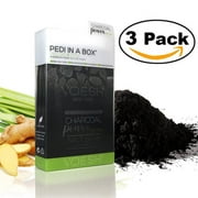 Voesh Pedi In A Box Deluxe 4 Step Pedicure System Charcoal Power Detox (Pack Of 3)