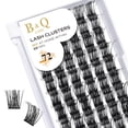 thumbnail image 1 of Lash Clusters Extensiones de pestañas DIY 72 grupos de pestañas CD Curl B&Q LASH Mega Volumen Pestañas individuales Extensiones de grupos de pestañas Wispy Lashes Cluster DIY en casa (NM-D-8-16MIX), 1 of 4