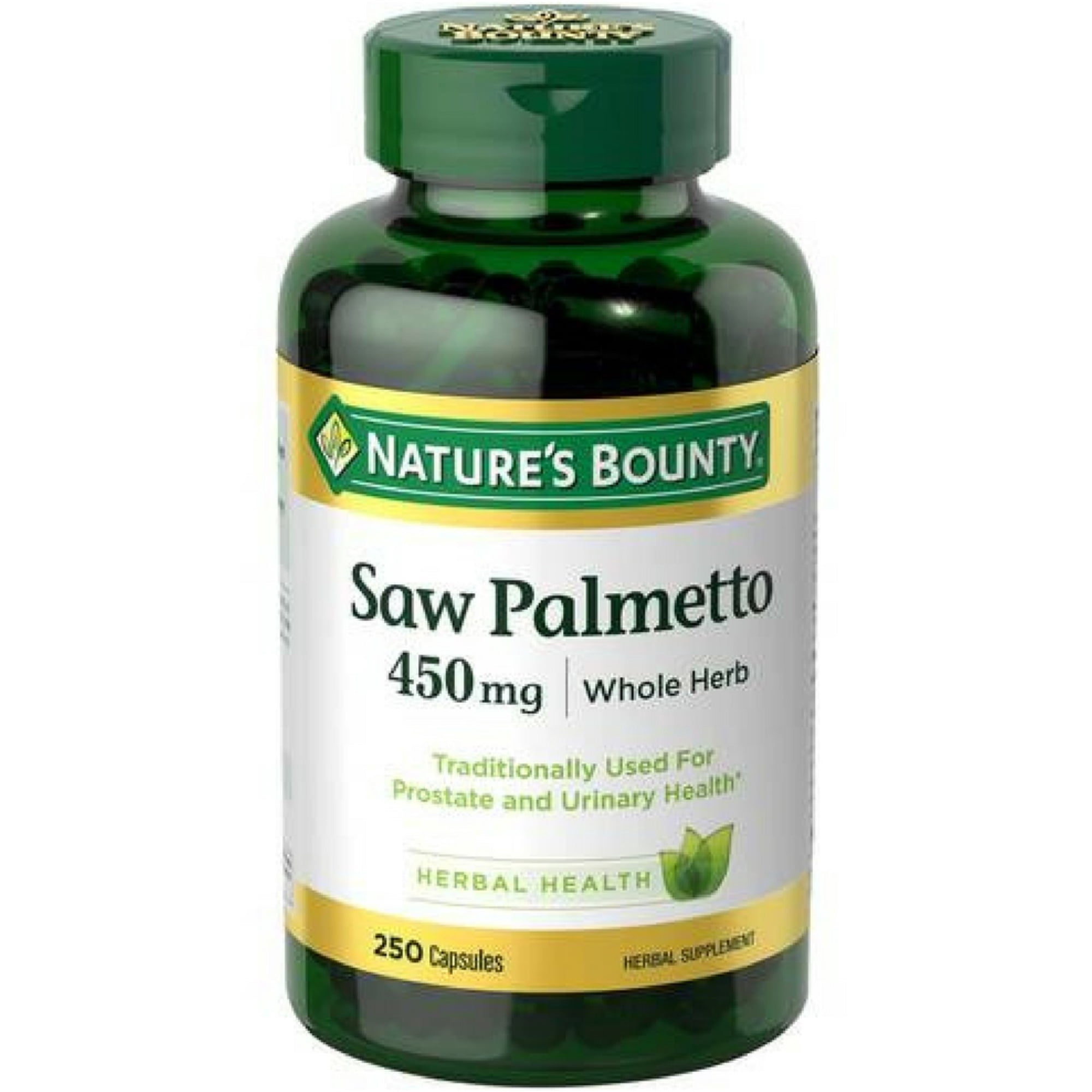 Nature's Bounty Saw Palmetto 450 mg Capsules 250 ea (Pack of 3)