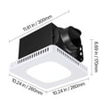 thumbnail image 2 of Bathroom Exhaust Fan with LED Light 130 CFM 3 Speed 1.5 Sones Low Noise AC Motor Ceiling Fan for Laundry Room Storage Home Ventilation White, 2 of 10