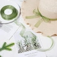 thumbnail image 3 of Zhuge Cinta de organza transparente verde de 3/4 de pulgada, cinta de gasa de 50 yardas para envolver regalos, día de la madre, bodas, ramos de flores, manualidades (verde oscuro), 3 of 5