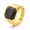 Gold Black, variant on Square Black Gemstone Signet Rings for Men Stainless Steel Classical Simple Statement Wedding Rings Silver Plated Size 13