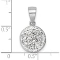 thumbnail image 5 of Sterling Silver Rhodium-Plated Polished Crystal Sand Dollar Pendant Material Primary Purity Graceful Captivating Ethereal A classic choice for celebrating love and achievement, 5 of 5