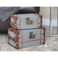 thumbnail image 2 of DecMode Upholstered Gray Wood Decorative Box with Hinged Lid, 2 Count, 2 of 11