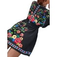 thumbnail image 3 of DYMADE Women Fashion Bohemian Retro Ethnic Style Printed Elastic Waist Vacation Dress, 3 of 3
